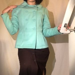 Rare Anthropologie Tulle Tiffany Blue Peacoat